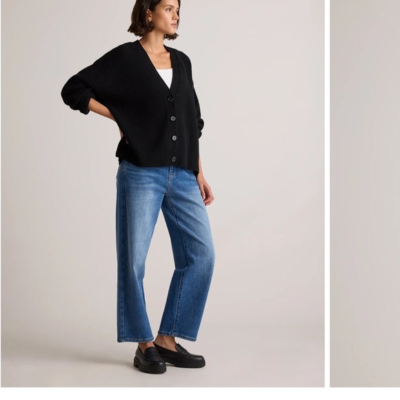 Quince Black V-Neck Cardigan - Picture 8 of 8